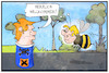 Cartoon: Merkel trifft Trump (small) by Kostas Koufogiorgos tagged karikatur koufogiorgos illustration cartoon insektizid bienen gift trump merkel staatsbesuch usa deutschland umwelt ackerbau landwirtschaft umweltschutz tierschutz insekten bilateral beziehung neonikotinoide
