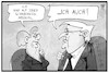 Cartoon: Merkel und Steinmeier (small) by Kostas Koufogiorgos tagged karikatur,koufogiorgos,illustration,cartoon,steinmeier,merkel,mission,polen,chemnitz,reise