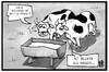 Cartoon: Milchpreise (small) by Kostas Koufogiorgos tagged karikatur,koufogiorgos,illustration,cartoon,milch,milchschwemme,kuh,vieh,markt,preis,wasser,landwirtschaft,milchwirtschaft,tier