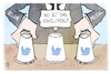 Cartoon: Musk und Twitter (small) by Kostas Koufogiorgos tagged twitter,musk,vogel,kauf,social,media,internet,börse