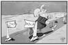 Cartoon: Nächste Hürde Groko (small) by Kostas Koufogiorgos tagged karikatur,koufogiorgos,illustration,cartoon,groko,huerde,jamaika,gerissen,merkel,sondierung,regierungsbildung