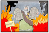 Cartoon: Nahost-Konflikt (small) by Kostas Koufogiorgos tagged karikatur,koufogiorgos,illustration,cartoon,nahost,gebot,moses,gesetzestafel,tod,töten,krieg,konflikt,israel,palästina,gaza,jerusalem