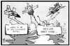 Cartoon: Nato-Einsatz Ägäis (small) by Kostas Koufogiorgos tagged karikatur,koufogiorgos,illustration,cartoon,nato,einsatz,flugzeug,aegaeis,bombardierung,eu,europa,hilfe,unterstützung,arbeit,syrien,flüchtlingskrise
