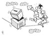Cartoon: Neuwahl in Griechenland (small) by Kostas Koufogiorgos tagged griechenland,wahl,wähler,urne,balance,seil,karikatur,kostas,koufogiorgos