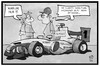 Cartoon: Nico Rosberg (small) by Kostas Koufogiorgos tagged karikatur,koufogiorgos,illustration,cartoon,nico,rosberg,formel,eins,rennsport,motorsport,hamilton,karriereende