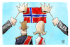 Cartoon: Norwegen (small) by Kostas Koufogiorgos tagged karikatur,koufogiorgos,haakon,mette,marit,epstein,files,skandal,krone,adel