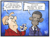 Cartoon: NSA-Überwachung (small) by Kostas Koufogiorgos tagged karikatur,koufogiorgos,illustration,cartoon,doppelagent,spionage,usa,deutschland,geheimdienst,politik,merkel,obama,handy,überwachung,bundeskanzlerin,präsident