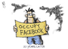 Cartoon: occupy Facebook (small) by Kostas Koufogiorgos tagged facebook,stock,market,economy,social,network,cartoon,koufogiorgos