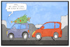 Cartoon: Oster-Stau (small) by Kostas Koufogiorgos tagged karikatur,koufogiorgos,illustration,cartoon,stau,ostern,weihnachten,verkehr,weihnachtsbaum,ferien,urlaub,reise