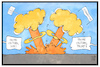 Cartoon: Ostermarsch 2017 (small) by Kostas Koufogiorgos tagged karikatur koufogiorgos illustration cartoon trump bombe bombardierung moab ostern noedkorea atombombe kim frieden ostermarsch krieg konflikt usa gewalt