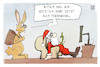 Cartoon: Ostern ist vorbei (small) by Kostas Koufogiorgos tagged karikatur,koufogiorgos,ostern,osterhase,weihnachtsmann,feierabend,feiertag,arbeit,fernsehen