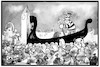 Cartoon: Overtourism (small) by Kostas Koufogiorgos tagged karikatur,koufogiorgos,illustration,cartoon,overtourism,tourismus,venedig,italien,gondel,selfie,touristen,masse,flut,menschen,urlaub,reise