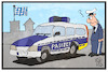 Cartoon: Pagizei (small) by Kostas Koufogiorgos tagged karikatur,koufogiorgos,illustration,cartoon,pag,polizei,auto,pagizei,bayern,sicherheit