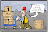 Cartoon: Paketzustellung im Mai (small) by Kostas Koufogiorgos tagged karikatur,koufogiorgos,illustration,cartoon,paketdienst,paketzustellung,mai,feiertag,dienstleistung,tag,arbeit,soziales