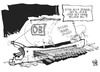 Cartoon: Personalnotstand bei der Bahn (small) by Kostas Koufogiorgos tagged bahn,db,krankenstand,personal,arbeitgeber,karikatur,koufogiorgos