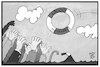 Cartoon: Pflegekräfte (small) by Kostas Koufogiorgos tagged karikatur,koufogiorgos,illustration,cartoon,pflege,pflegekraft,arbeit,soziales,rettungsring,spahn,gesundheit,sofortprogramm,senioren,überalterung,demographie