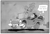 Cartoon: Polen und Ungarn (small) by Kostas Koufogiorgos tagged karikatur,koufogiorgos,illustration,cartoon,polen,ungarn,eu,veto,haushalt,stier,demokratie,schleudersitz