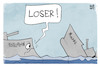 Cartoon: Potemkin und Moskau (small) by Kostas Koufogiorgos tagged karikatur,koufogiorgos,moskva,schiff,kriegsschiff,ukraine,russland,potemkin,loser,marine