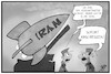 Cartoon: Proteste im Iran (small) by Kostas Koufogiorgos tagged karikatur,koufogiorgos,illustration,cartoon,protest,iran,abschießen,konflikt