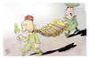 Cartoon: Putin und Lukaschenko (small) by Kostas Koufogiorgos tagged karikatur,koufogiorgos,illustration,cartoon,putin,lukaschenko,belarus,russland,krieg,konflikt,diener,schleppe,waffen