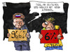 Cartoon: Putin versus ver.di (small) by Kostas Koufogiorgos tagged karikatur,koufogiorgos,cartoon,illustration,putin,russland,referendum,krim,verdi,streik,deutschland,arbeit,arbeitskampf,konflikt,politik