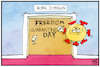Cartoon: Quarantine Day (small) by Kostas Koufogiorgos tagged karikatur,koufogiorgos,illustration,cartoon,england,payday,freedom,corona,pandemie,virus