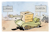 Cartoon: Referenden ist der Ostukraine (small) by Kostas Koufogiorgos tagged karikatur,koufogiorgos,referendum,luhansk,donezk,russland,ukraine,wahlurne,demokratie,krieg