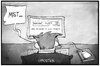 Cartoon: Regierungsklage (small) by Kostas Koufogiorgos tagged karikatur,koufogiorgos,illustration,cartoon,nsa,bnd,klage,opposition,computer,suchmaschine,suchbegriff,erfolg,ergebnis,politik