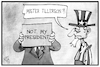 Cartoon: Rex Tillerson (small) by Kostas Koufogiorgos tagged karikatur,koufogiorgos,illustration,cartoon,tillerson,trump,president,usa,uncle,sam,job,amt,aufgabe,entlassung,aussenminister,politik,regierung,kabinett