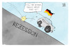 Cartoon: Rezession (small) by Kostas Koufogiorgos tagged karikatur,koufogiorgos,wirtschaft,rezession,auto,beschleunigung,abhang