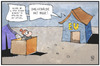 Cartoon: Rissige EU (small) by Kostas Koufogiorgos tagged karikatur,koufogiorgos,illustration,cartoon,flüchtlingskrise,eu,europa,flüchtling,zelt,karton,haus,risse,gebäude,streit,brüchig,politik