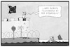 Cartoon: Roaming in Europa (small) by Kostas Koufogiorgos tagged karikatur,koufogiorgos,illustration,cartoon,roaming,telekommunikation,grenze,flüchtlinge,mittelmeer,telefon,smartphone,tarif,europa,festung,grenzenlos