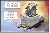 Cartoon: Schäubles Mitleid (small) by Kostas Koufogiorgos tagged karikatur,koufogiorgos,illustration,cartoon,schäuble,griechenland,sparpaket,sparauflagen,druck,politik,europa,eu
