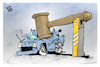 Cartoon: Scheuer vor Gericht (small) by Kostas Koufogiorgos tagged karikatur,koufogiorgos,scheuer,gericht,hammer,auto,maut