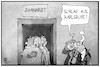 Cartoon: Schlag für die AfD (small) by Kostas Koufogiorgos tagged karikatur,koufogiorgos,illustration,cartoon,schlag,afd,gericht,justiz,urteil,partei,politik,demokratie,zahnarzt