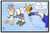 Cartoon: Schneller Brexit (small) by Kostas Koufogiorgos tagged karikatur,koufogiorgos,illustration,cartoon,brexit,fussball,england,island,rauswurf,ausscheiden,referendum,geschwindigkeit,demokratie,sport