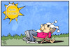 Cartoon: Schöne Ostern (small) by Kostas Koufogiorgos tagged karikatur,koufogiorgos,illustration,cartoon,ostern,wetter,feiertag,michel,sonne
