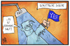 Cartoon: Schottische Dusche (small) by Kostas Koufogiorgos tagged karikatur,koufogiorgos,illustration,cartoon,schottland,referendum,yes,no,unabhängigkeit,dusche,wechselbad,abstimmung,wahl,politik,uk,grossbritannien