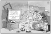 Cartoon: Schulöffnung (small) by Kostas Koufogiorgos tagged karikatur,koufogiorgos,illustration,cartoon,schule,homeschooling,kind,eltern,quarantäne,bildung,leopoldina,bericht,corona,krise,pandemie,chaos,familie