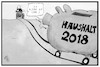 Cartoon: Schwarze Null (small) by Kostas Koufogiorgos tagged karikatur,koufogiorgos,illustration,cartoon,schäuble,null,schwarz,linie,kurs,sparschwein,haushalt,finanzminister,wirtschaft,geld