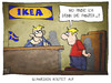 Cartoon: Schweden rüstet auf (small) by Kostas Koufogiorgos tagged karikatur,koufogiorgos,cartoon,illustration,schweden,ikea,möbelhaus,panzer,aufrüstung,militär,politik