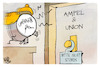 Cartoon: Sonntagsfrage (small) by Kostas Koufogiorgos tagged karikatur,koufogiorgos,afd,umfrage,union,ampel,wecker,weckruf,schlafen