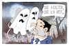Cartoon: Spahns Maskengeister (small) by Kostas Koufogiorgos tagged karikatur,koufogiorgos,spahn,maske,geist,goethe,maskenaffäre