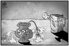 Cartoon: SPD-Klausur (small) by Kostas Koufogiorgos tagged karikatur,koufogiorgos,illustration,cartoon,spd,klausur,blume,vase,leck,krise,partei,politik,tagung