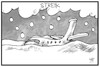 Cartoon: Streik am Flughafen (small) by Kostas Koufogiorgos tagged karikatur,koufogiorgos,illustration,cartoon,flughafen,streik,sicherheitspersonal,arbeitskampf,schnee,winter,wetter,flugzeug