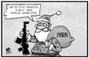 Cartoon: Syrien-Einsatz (small) by Kostas Koufogiorgos tagged karikatur,koufogiorgos,illustration,cartoon,weihnachtsmann,weihnachten,syrien,einsatz,krieg,gewehr,bundestag,politik