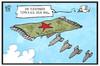 Cartoon: Syrien-Krieg (small) by Kostas Koufogiorgos tagged karikatur,koufogiorgos,illustration,cartoon,syrien,iran,russland,teppich,bombenteppich,krieg,konflikt,friedenstaube,vogel,fliegender,bombardierung,angriff,luftangriff