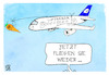 Cartoon: Tarifeinigung (small) by Kostas Koufogiorgos tagged karikatur,koufogiorgos,tarif,geld,pilot,flugzeug