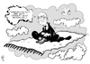 Cartoon: Teppichaffäre (small) by Kostas Koufogiorgos tagged niebel,fdp,entwicklungsminister,teppich,transport,kosten,geld,zoll,afghanistan,affäre,karikatur,kostas,koufogiorgos