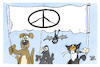 Cartoon: Tiere gegen Böllern (small) by Kostas Koufogiorgos tagged karikatur,koufogiorgos,tiere,böllerverbot,frieden